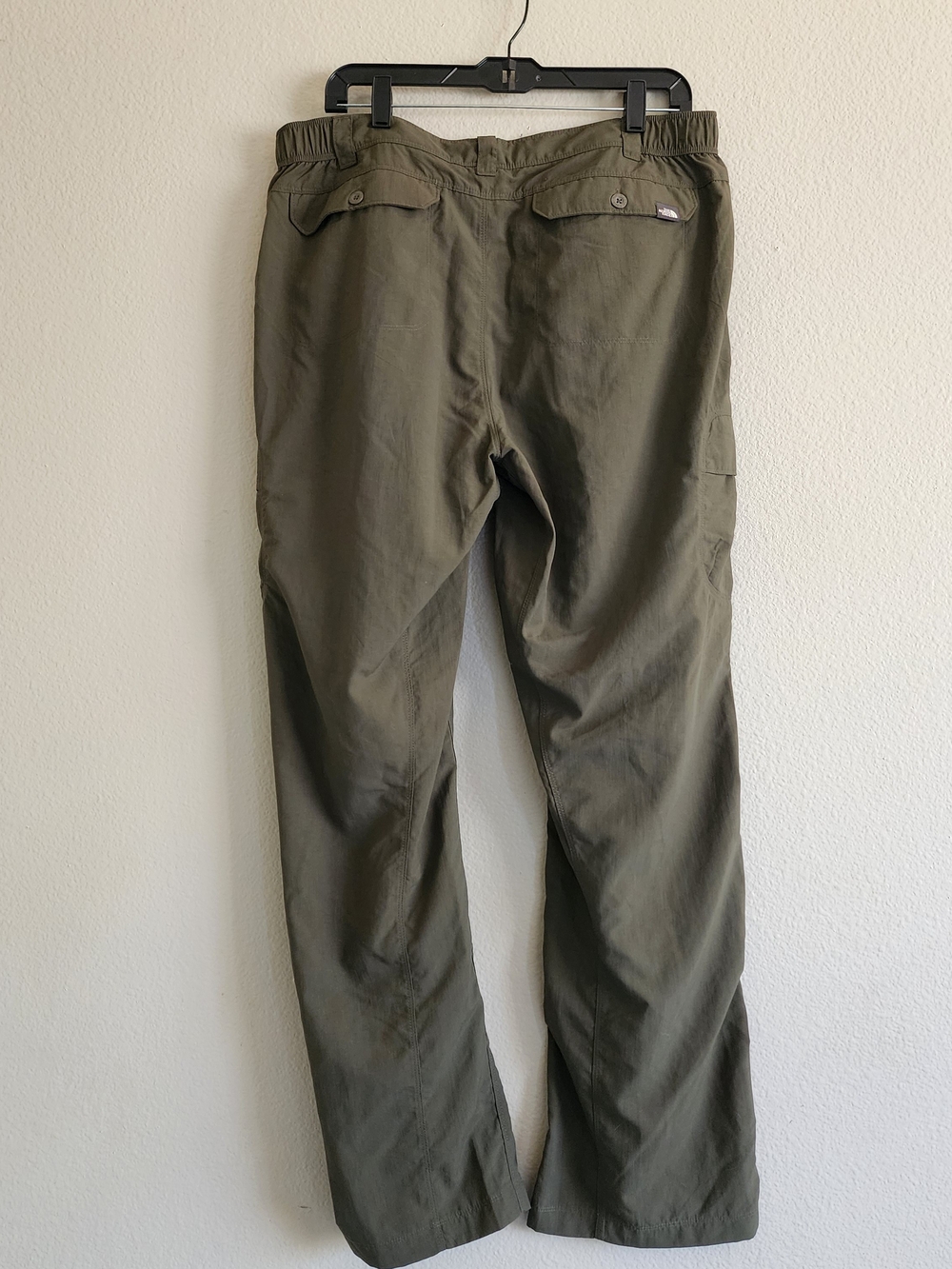 The North Face Mens Large Olive Green Stow Pocket Nylon Hiking Cargo Pants - Picture 9 of 12